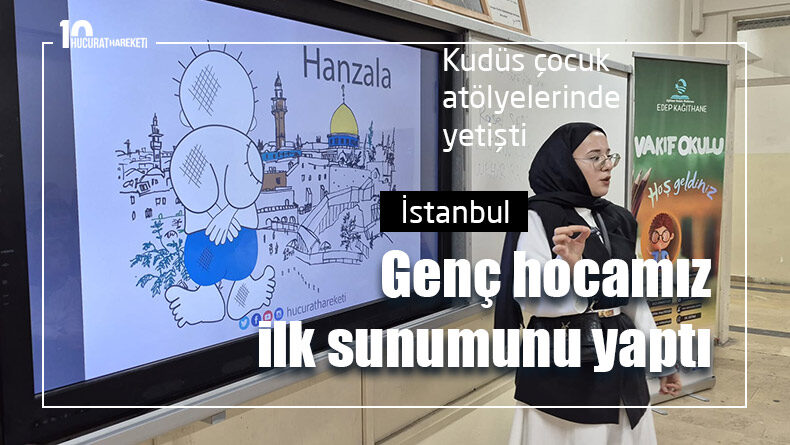 Genç hocamız okul sunumlarına başladı